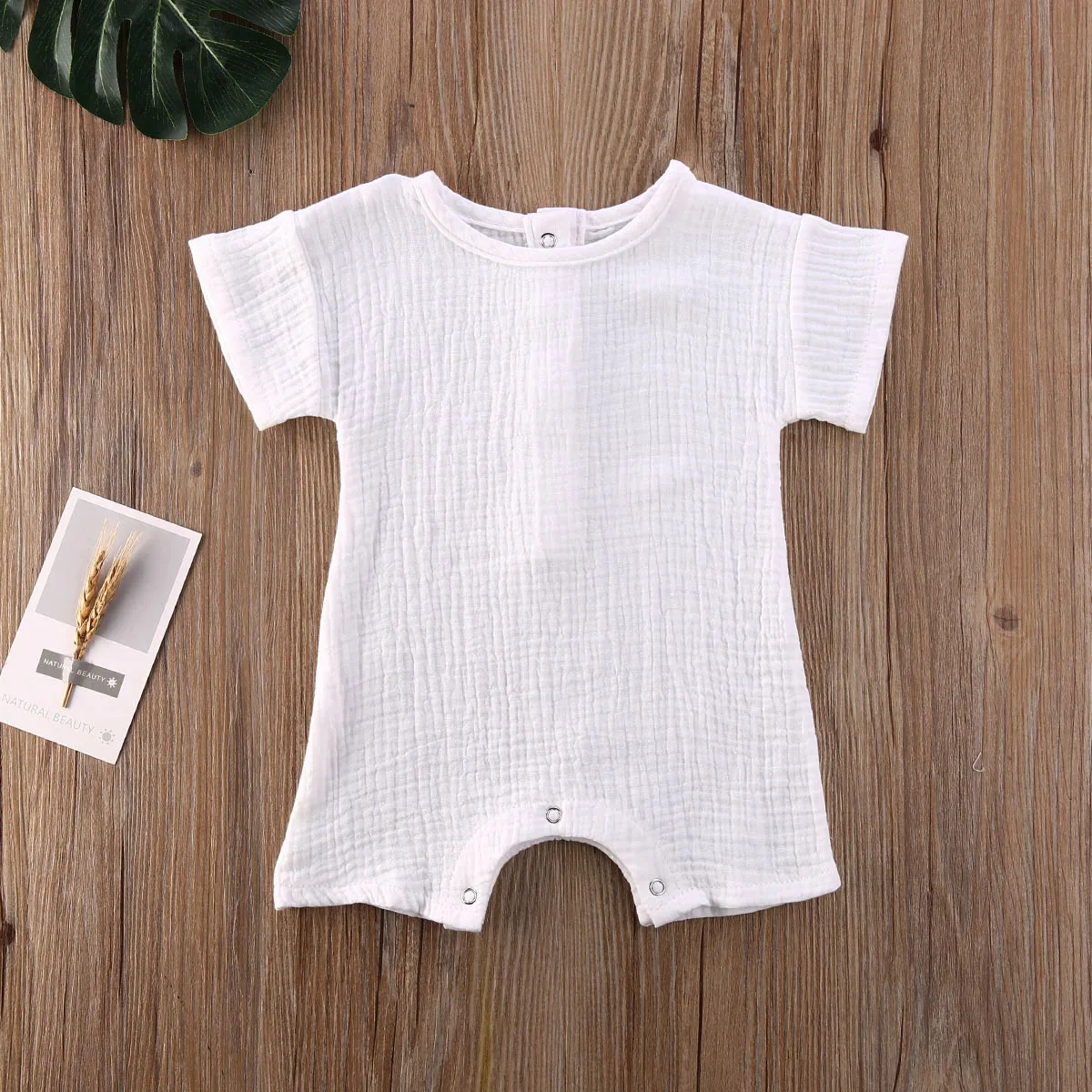 

0-24M Summer Baby Girls Boys Clothes Romper Cute Kids Girls Shorts Sleeve Cotton Linen Jumpsuit Outfits