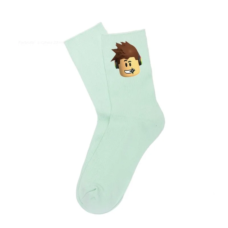 Roblox Socks Game Anime Figure Men Women's Autumn Winter Candy Color Medium Tube Casual Sports Stockings Baby Boys Girls Gifts | Игрушки