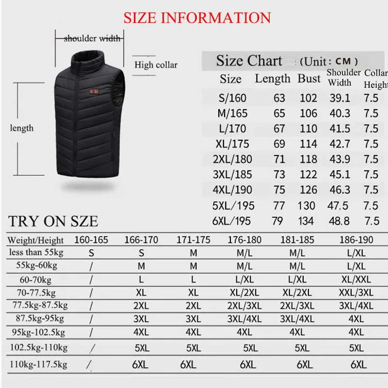 Жилет с подогревом для мужчин и женщин 11 зон | Спорт развлечения