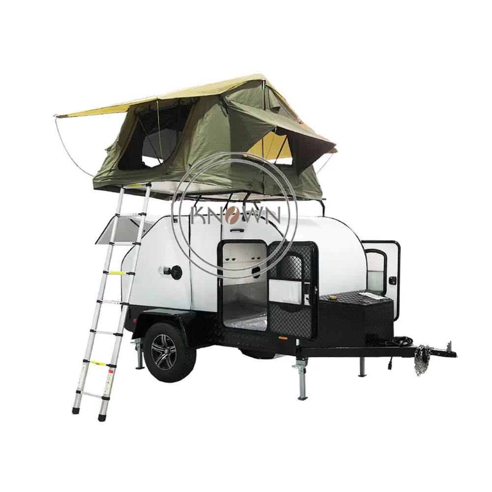Внедорожный кемпер трейлер караван дорожный Трейлер с курицей и гостиной |