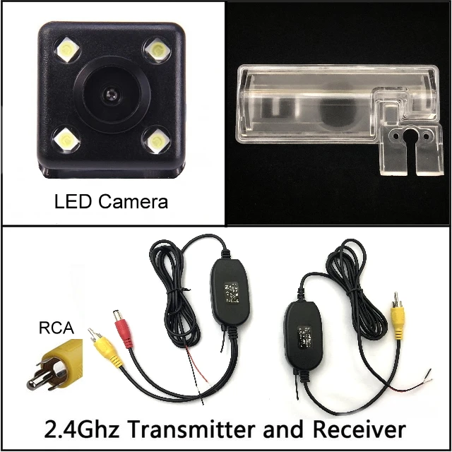wireless n 4 LED Для Suzuki SX4 SX-4 Neo Baleno Sedan для Fiat Sedici Sedan ночное видение автомобиля заднего вида парковочная камера заднего вида HD - Название цвета: wireless n 4 LED