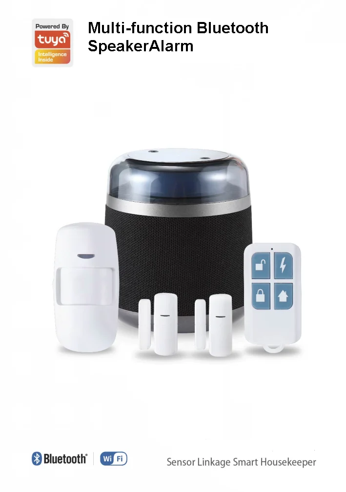 Умная Беспроводная Bluetooth Колонка Tuya и система сигнализации с Wi Fi 433 МГц|Комплекты