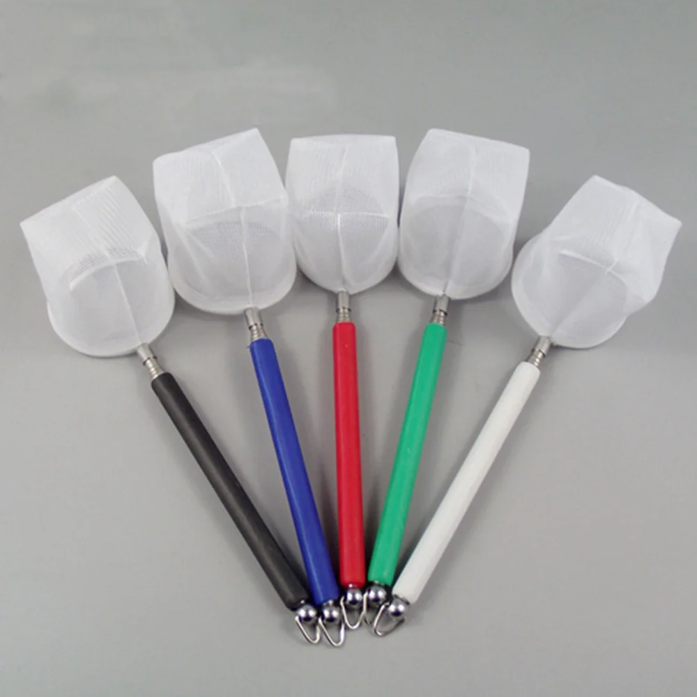 

3D Round Frame Telescopic Handle Goldfish Landing Net for Aquarium(Random Color)