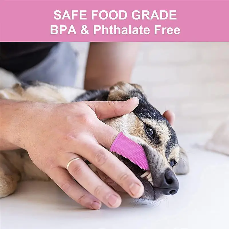 

Natural Silicone Pet Finger Toothbrush Soft Cat Dog Care Teeth Cleaning Products Finger Toothbrush Dog Cat Cleaning Supplies