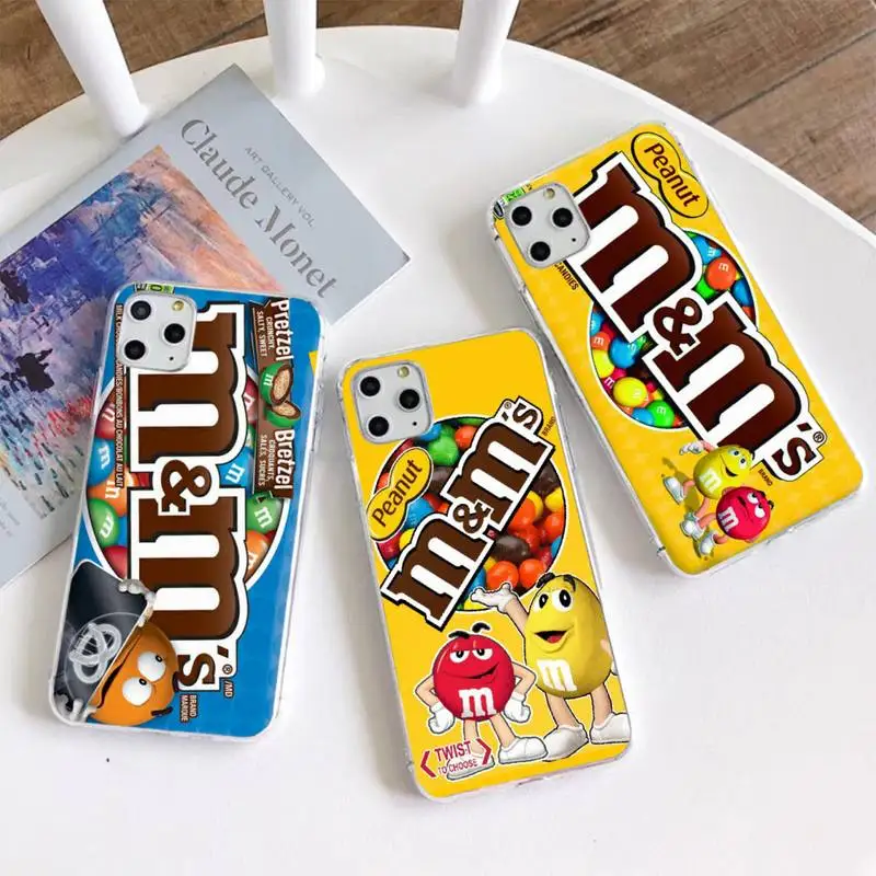 

M&Ms Chocolate candy Classic Look Phone Case For iphone 13 12 11 Pro Max Mini XS Max 8 7 Plus X SE 2020 XR Silicone Soft cover