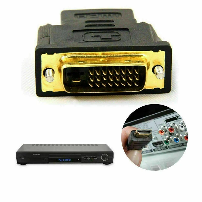 Адаптер DVI к HDMI адаптер для компьютера Dvi Male 24 + 1 Hdmi Female 1080P HD кабель-конвертер |