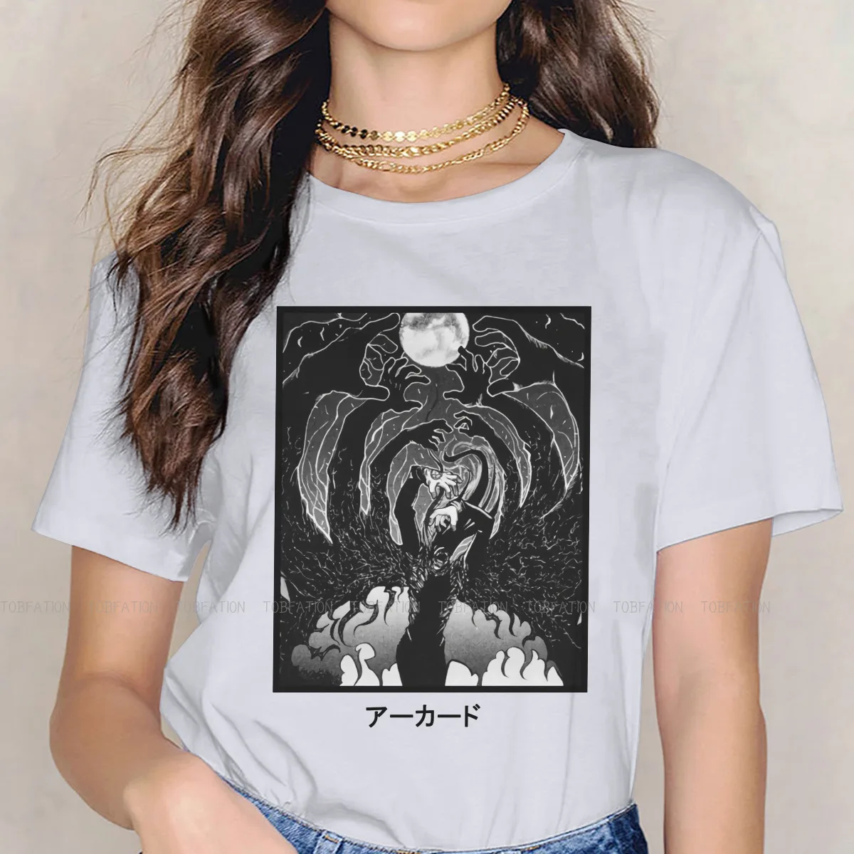 

Женская футболка Alucard, футболки для девушек с изображением эллиппса, манги, абраама, Ван, хелпса, кавайные топы с круглым вырезом, футболка с ...