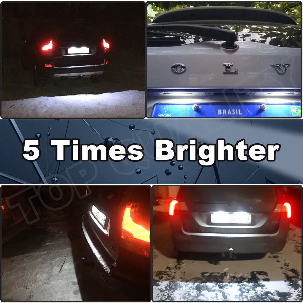 

For Volvo C30 2008 2009 2010 2012 2013 31213991 OEM Replacement No Error LED License Plate Number Light White LED Car Lamp