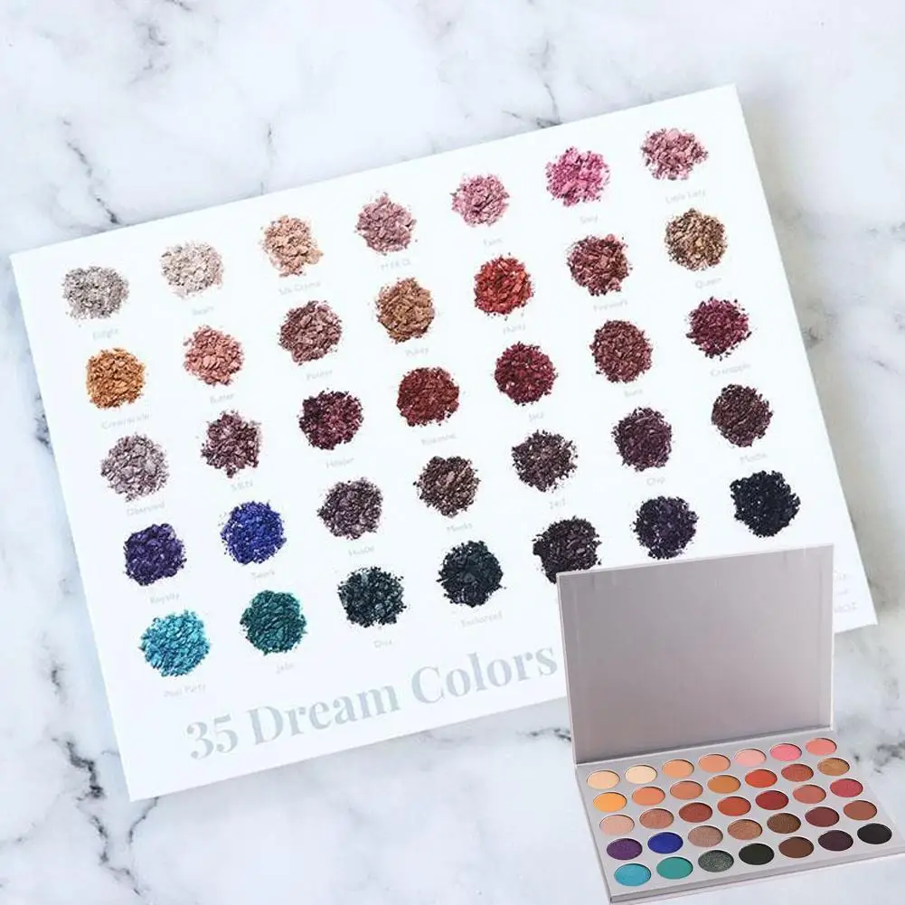 Горячая продажа 35 цветов Тени для век Палитра Водонепроницаемый последний