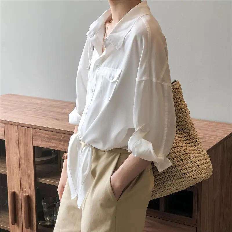 Sungtin женская блузка на шнурке дизайнерская рубашка с отложным воротником рубашки