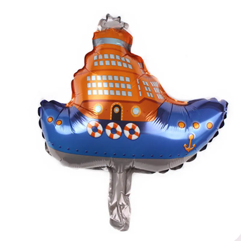 Воздушные шары из фольги в виде пиратской лодки для морского транспорта 10 шт.