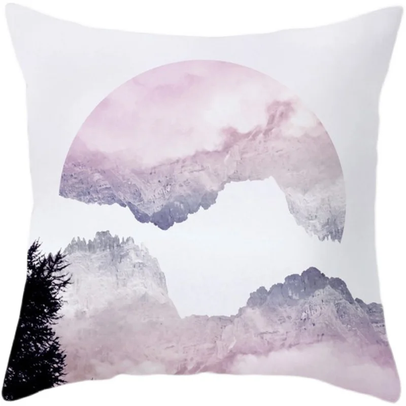 Чехол для подушки с мраморной текстурой скандинавский розовый чехол съемные и