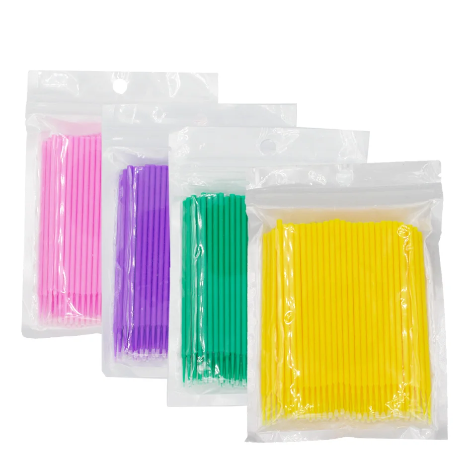 500 шт Микро Кисти для наращивания ресниц одноразовые удаления индивидуальная