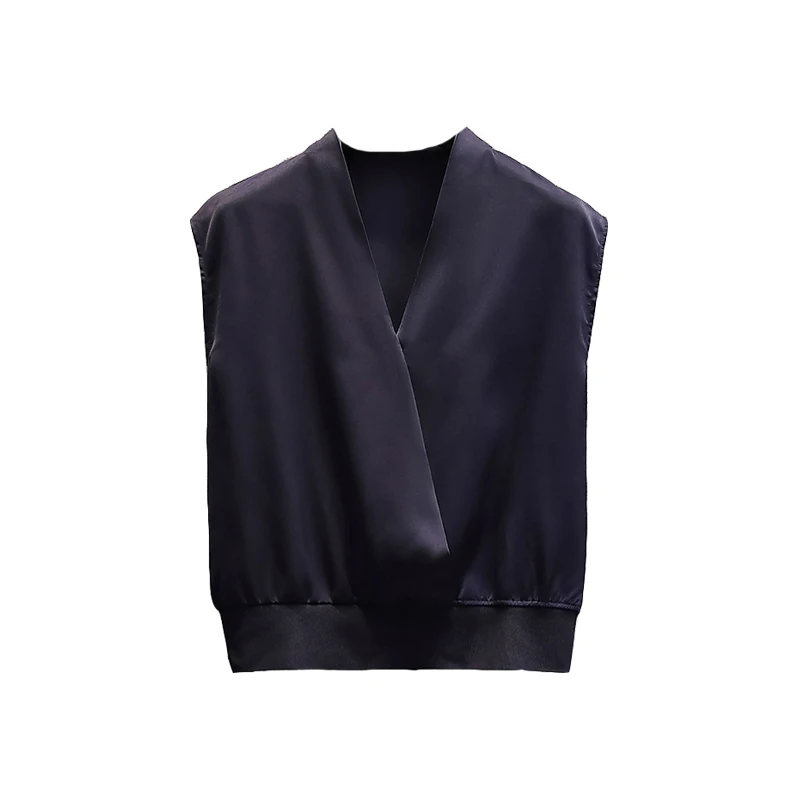 

EHQAXIN Summer Womens Chiffon Shirt New Style V-Neck Sleeveless Elegant Hepburn Style Loose Tops Large Size For Ladies L-5XL