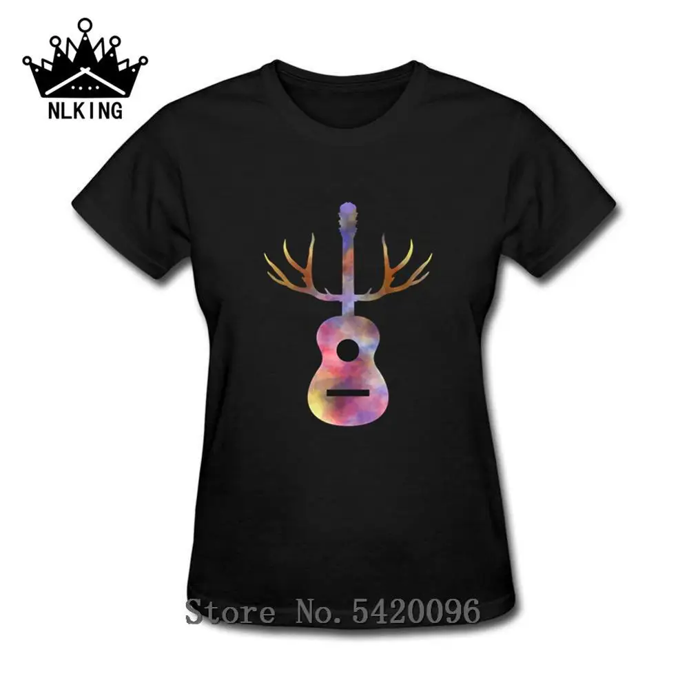 Футболки с изображением охотника на гитар и рогов модная хип хоп музыкальная