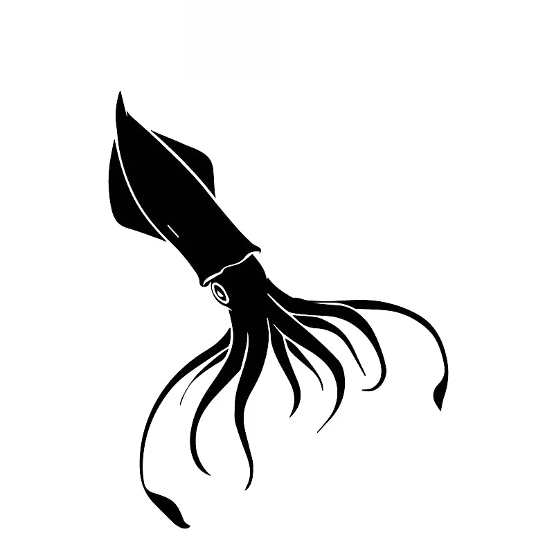 

Car Stickers Funny Family Car Body Decoration Squid Pattern Car PVC Decorative Stickers Waterproof Black/white, 15cm*11cm