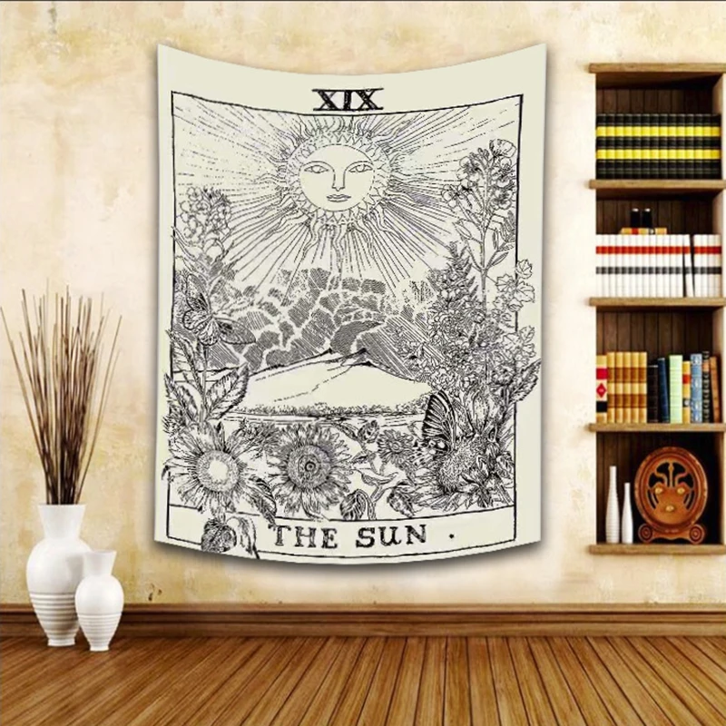 1 шт. 150x130 см гобелен с рисунком настенный Декор для дома астрология звезда солнце