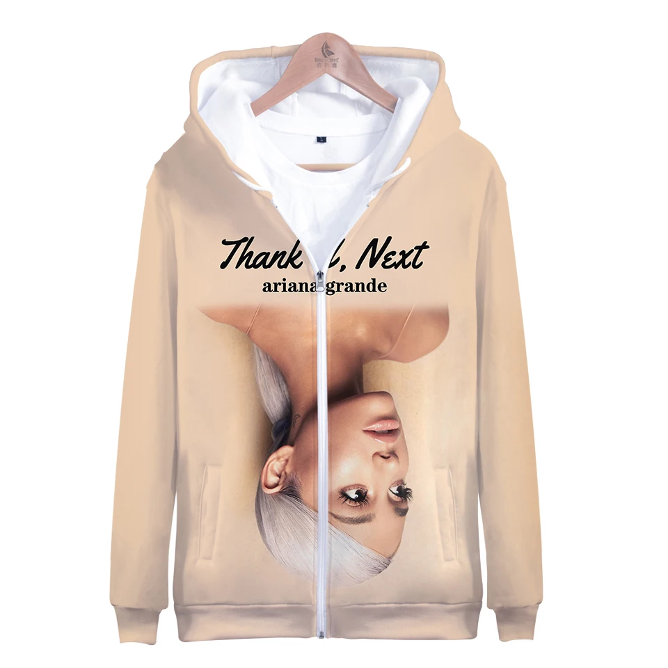 Худи Ariana Grande Cat Ari Singer модная трендовая толстовка на молнии свитшот молнии|Женские