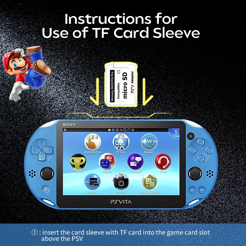 2 шт. слот для карты памяти PS Vita TF-карты версия 6 0 SD 2VITA игровой карман карт PSV 1000 2000