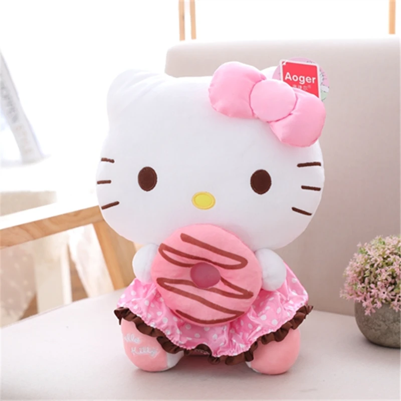 

30-60 cm cute donut cat plush toy image cute imported fabric birthday gift for daughter and girlfriend home decoration
