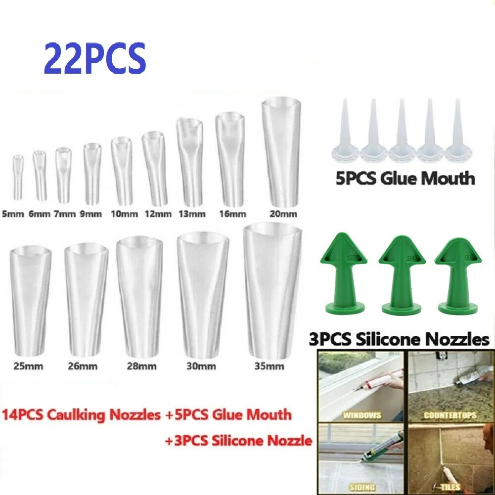 

For kitchen bathroom Caulking Nozzle 22pcs/set Finisher Applicator Sealant