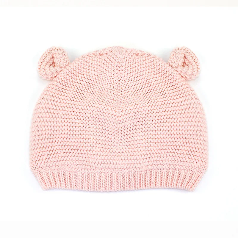 Шапочка для маленьких девочек и мальчиков зимняя шапка Осенняя вязаная теплая