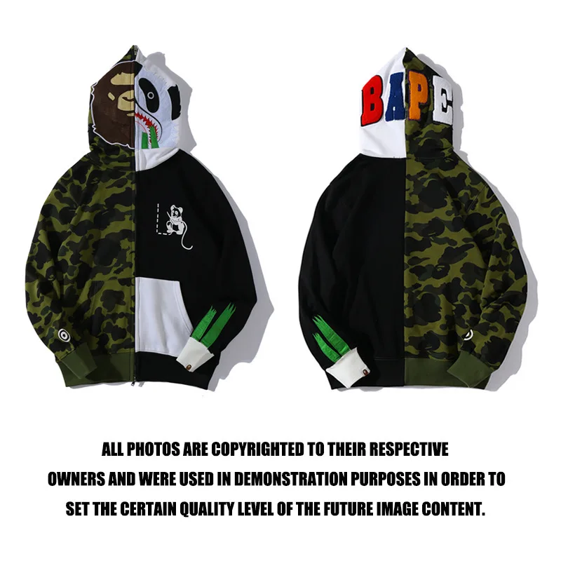 

Мужские толстовки BAPE, свитер, женские пальто с головой акулы, Мужской Топ, женская уличная одежда, куртки с капюшоном, верхняя одежда для дев...