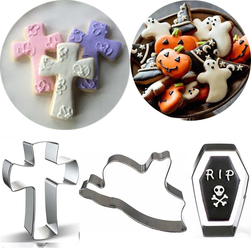 1 шт. привидение на Хэллоуин металлический резак для печенья надгробие форма