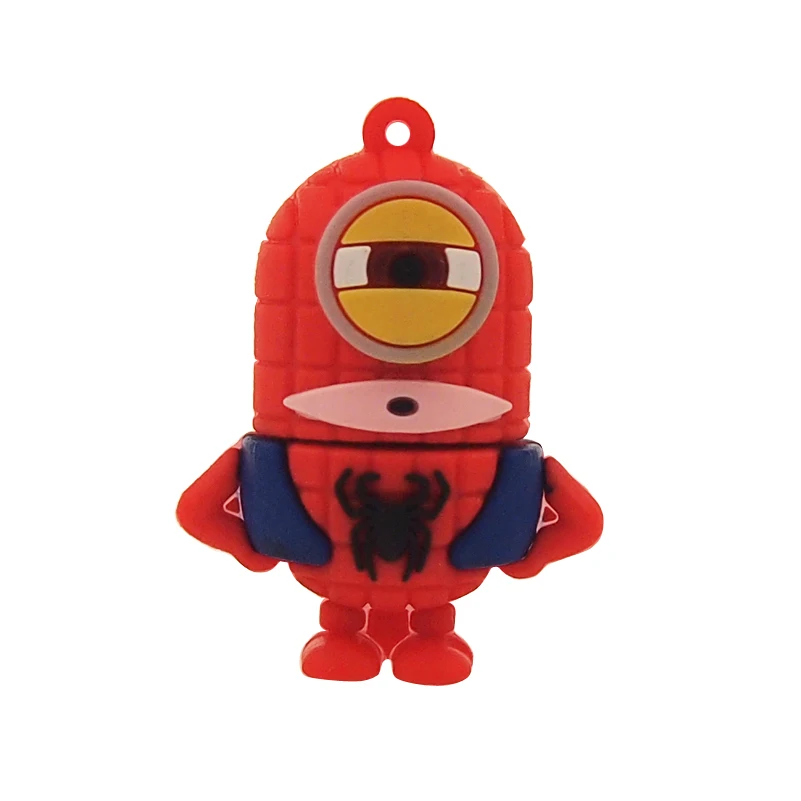Style 8 Spider-man Креативная флеш-карта с миньонами, милый USB флеш-накопитель, 2,0, 64 ГБ, 32 ГБ, 128 Мб, высокоскоростная внешняя Флешка для хранения, детский хороший подарок - Цвет: Style 8 Spider-man