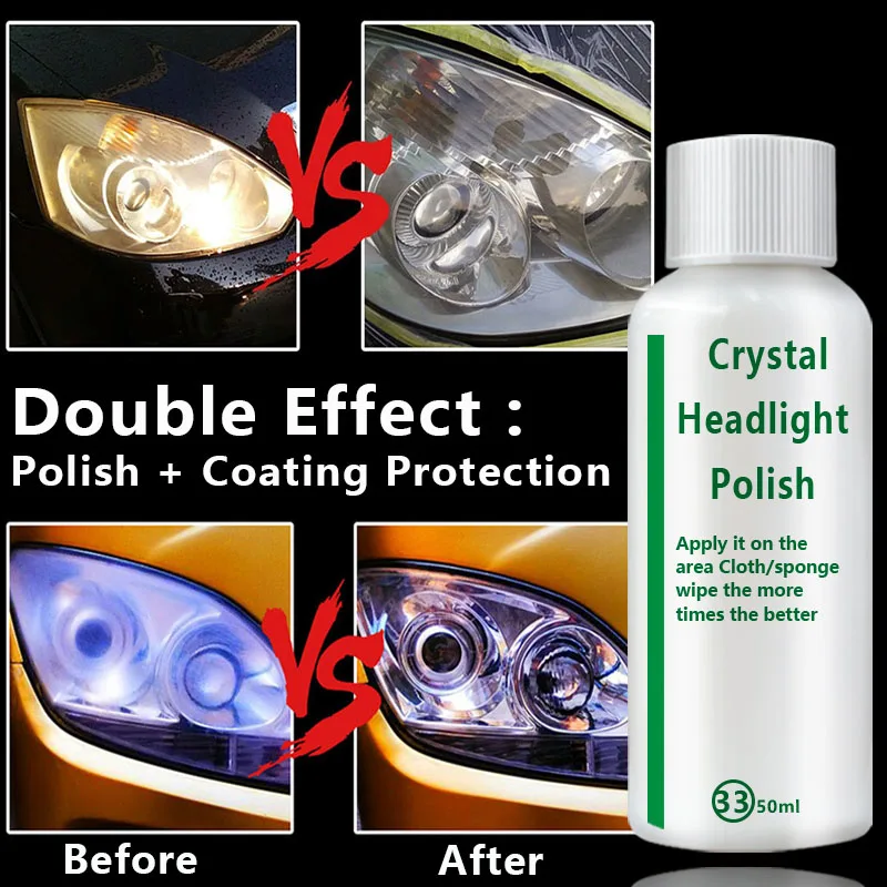 

Car Headlight Special Refurbishment Repair Liquid Lampshade Kit Refurbishment Scratch Repair 20ML/50ML Cleaning Repair#