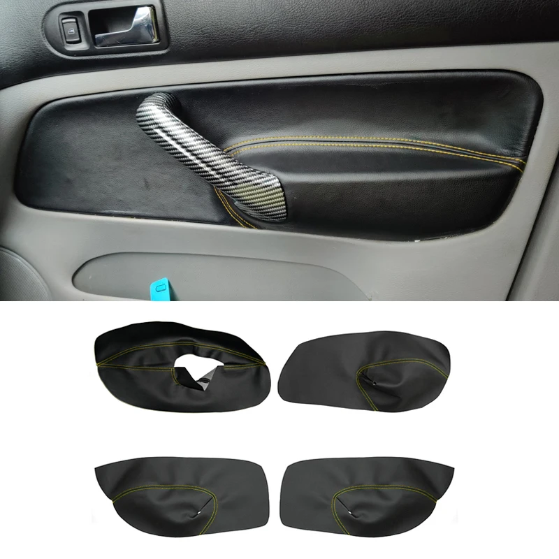 Только 4 двери из мягкой кожи подлокотника для VW Golf MK4 Bora Jetta 1999 2005 автомобиля