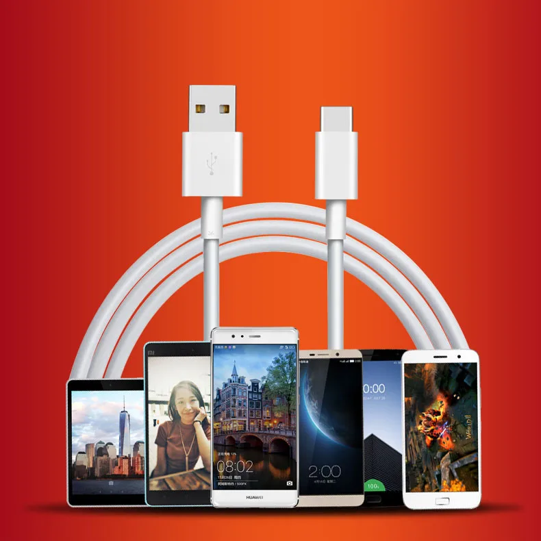 

Original Huawei Charger Cable 2A Fast Charge Power Adapter USB Type C Cable For P9 P10 Mate 20 P20 Lite Nova 3 4 4E Honor 9 Play