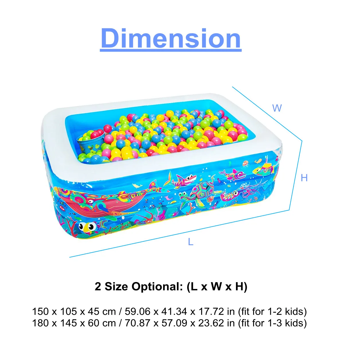 

PVC Inflatable Square Swimming Pool Floating Bathing Tub Toddler Outdoor Children Kids Pools Play Toys Swimming Pool