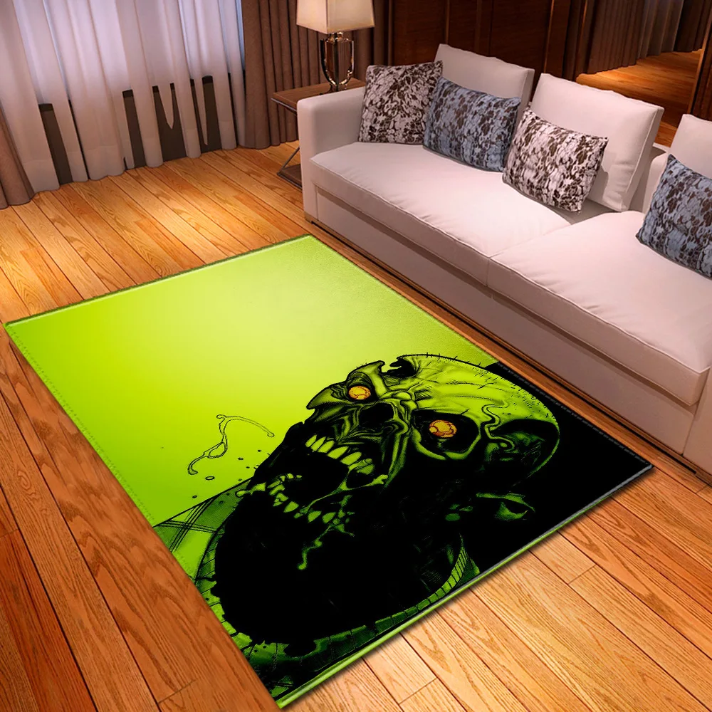 

Personalized Halloween Series Horror Skull Floor Mat Door Mat Anti-slip Mat Carpet Bedroom Living Room Home Decoration
