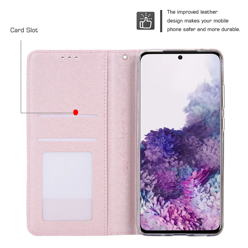 silk pattern leather case for samsung galaxy s21 s20 fe ultra s10 s9 s8 note 10 9 8 plus magnetic flip wallet card cover coque free global shipping