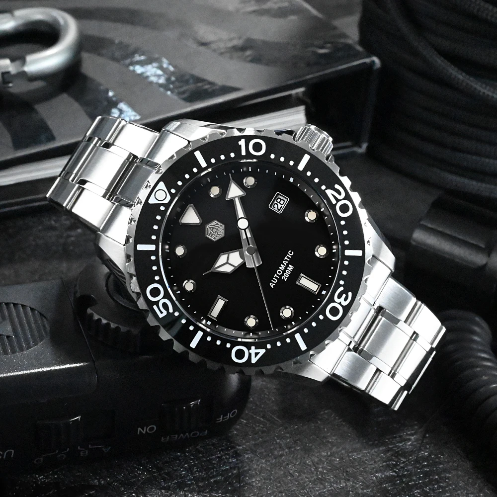San Martin Diver часы 44 мм классические роскошные мужские Высокое качество