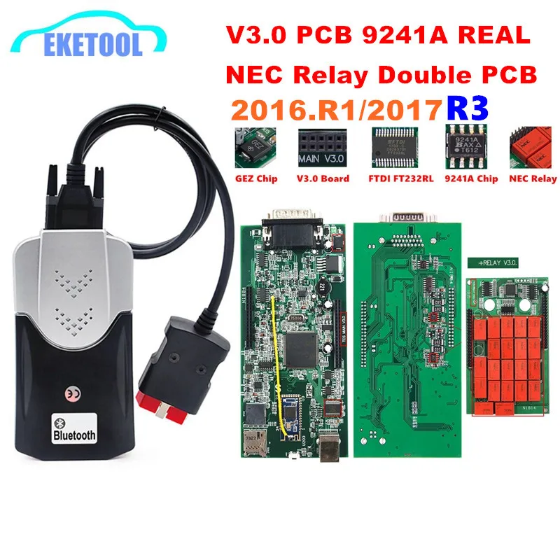 Диагностический сканер OBD2 2017/R3 TCS Pro + для автомобилей/грузовиков Bluetooth