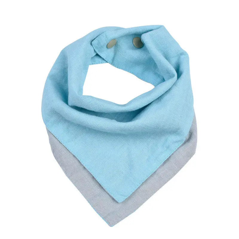 Creative Reversible Newborn Baby Bandana Drool Cotton Flax Towel Bibs Unsiex Toddler Triangle Scarf Small Square Napkin | Детская одежда