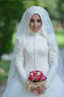 Свадебное платье 2021 арабское свадебное платье мусульманское свадебное платье с длинным рукавом арабское бальное платье кружевная Фата