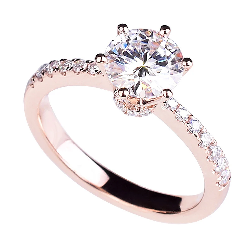 

Romantic Couple Rings Women Rose Gold 925 Sterling Silver Multi-diamond Jewelry Luxury Cute Classic Engagement Wedding Elegant