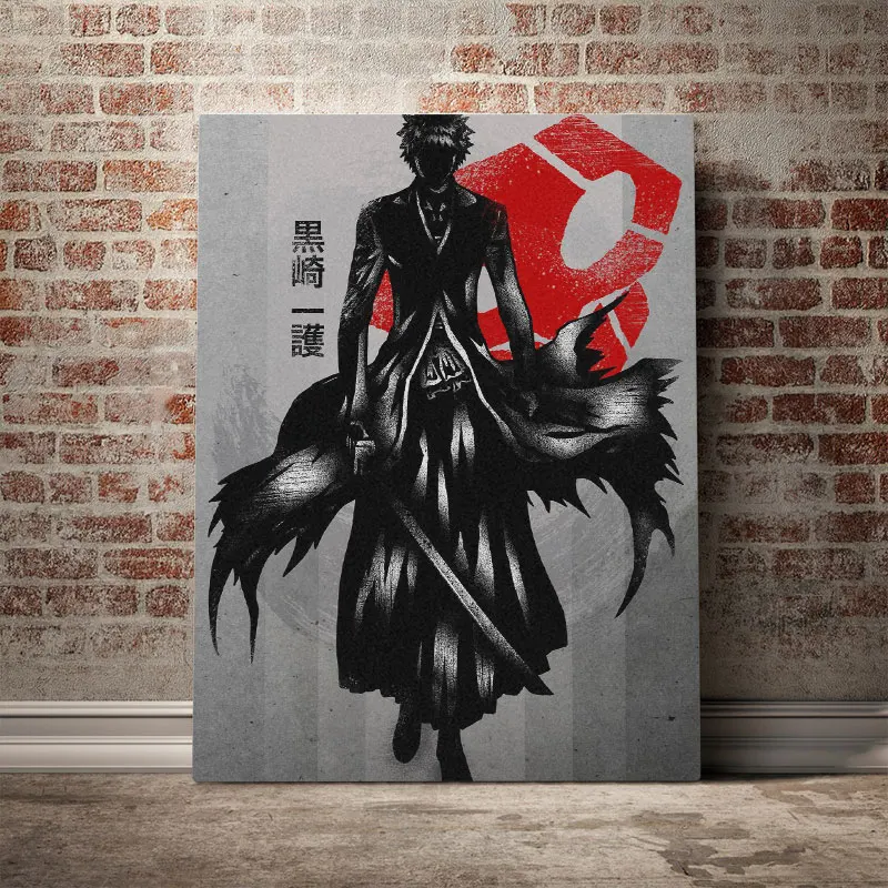 Bleach Kurosaki плакат &quotИчиго&quot в рамке деревянная рамка холст настенные