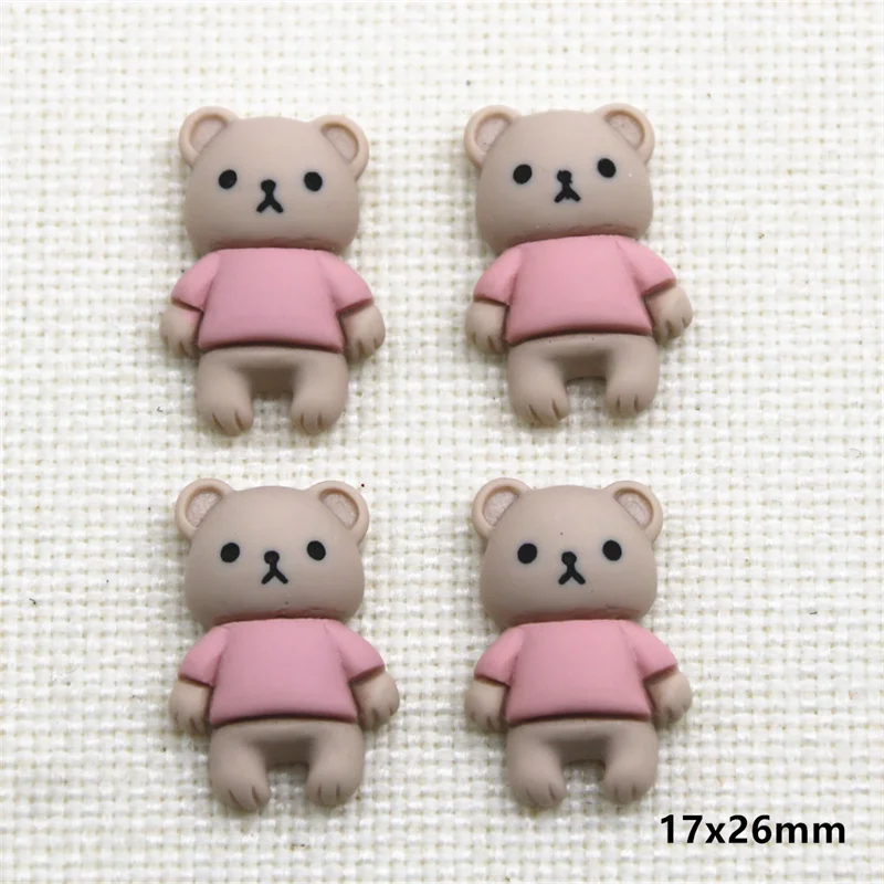 10 шт. полимерный симпатичный медведь/кролик/лук/клубника молоко чай цвет плоская