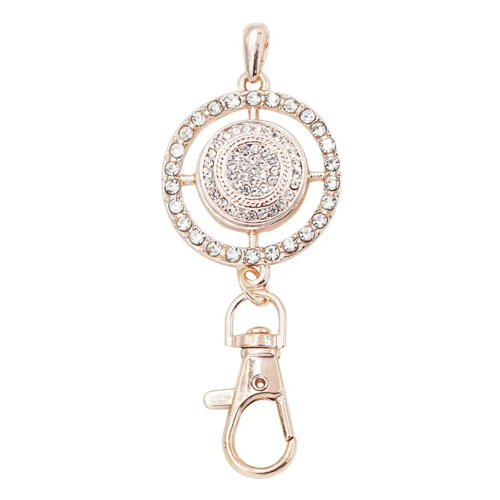 Idclip золотые бриллиантовые шнурки держатель значка ожерелье оснастка