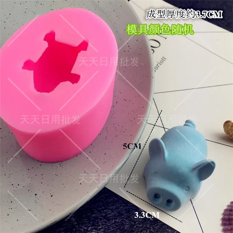 Силиконовая форма для милой свиньи торта помадки кекса желе конфет фотография |