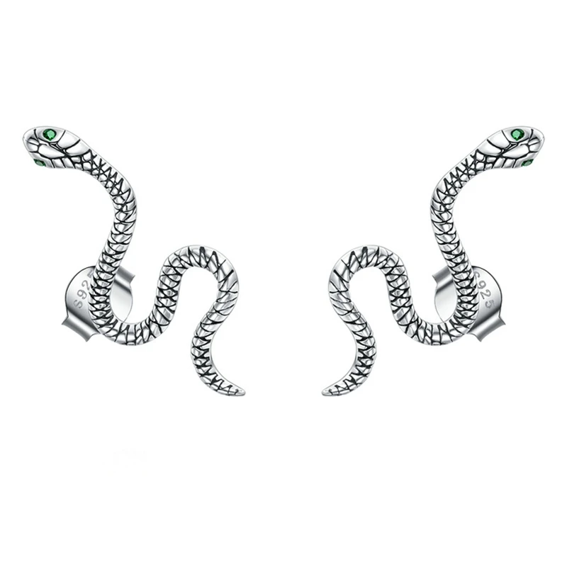 

Серьги-гвоздики в виде змеи из серебра 925 пробы, унисекс, гипоаллергенные