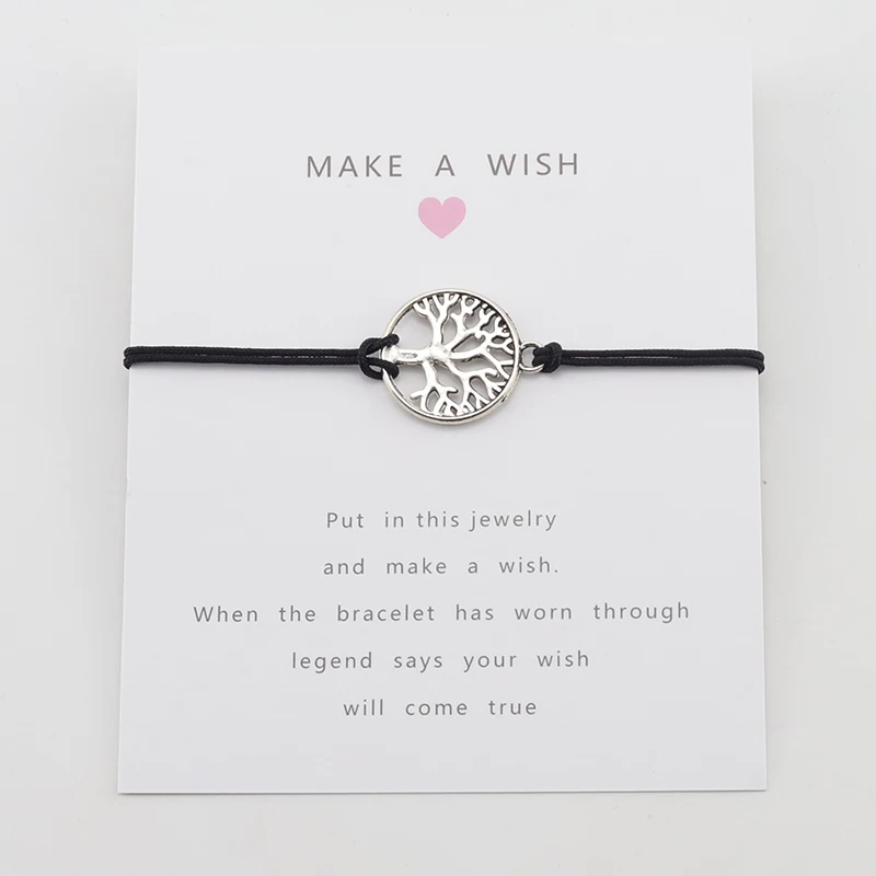 Серебряное дерево жизни очарование счастливое пожелание карты веревка женский