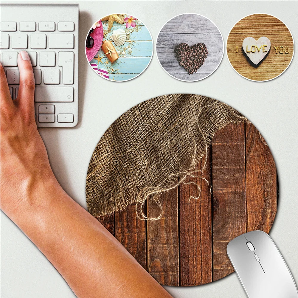 

Wood Pattern Mouse Pad Office Professional Gaming Leather Mouse Pad Universal Desktop PC Computers and Laptop Pad Table Mat