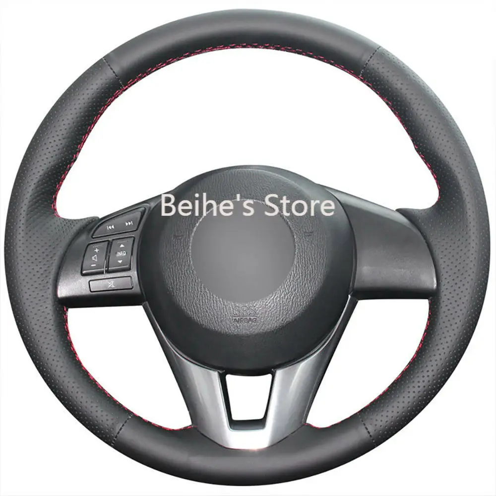 

Free Customized PU Steering Wheel Stitch on Wrap Cover For CX-5 Mazda 6