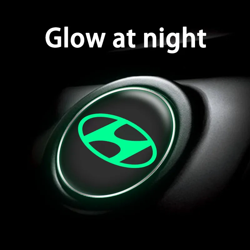 

Hyundai- car luminous ignition decoration ring modified one-key start button decoration stickers keyhole ring diamond patch