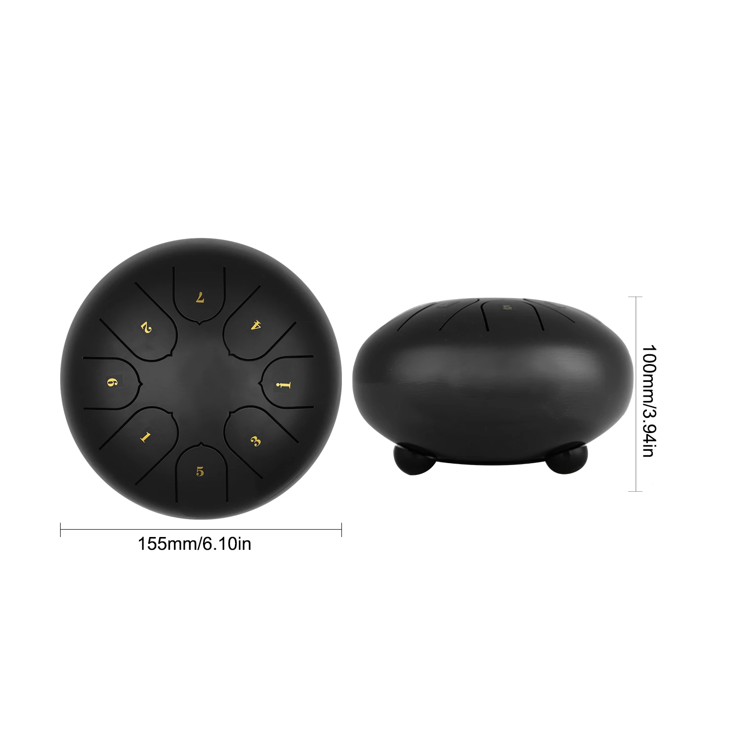 Muslady 8 Notes C-key 6-inch Mini Steel Tongue Drum Hand Pan Percussion with Drumsticks for Mind Healing Yoga Meditation | Спорт и